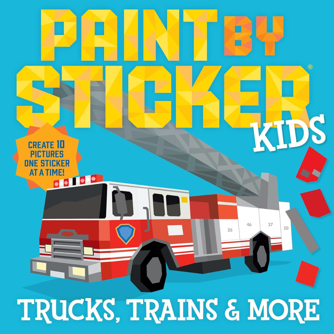 Libro de actividades - Paint by Sticker Kids Trucks Trains & More
