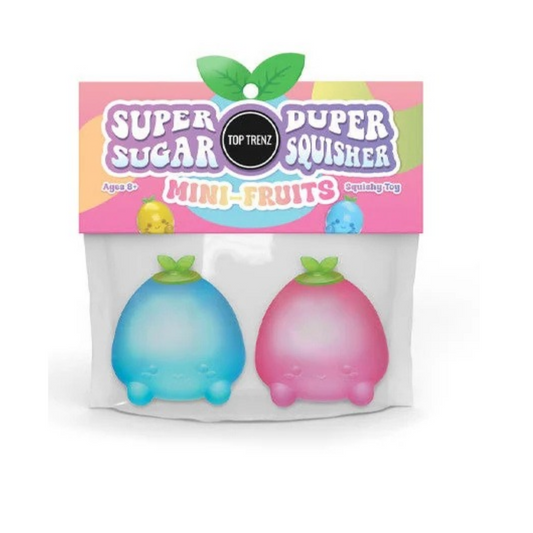 Super Duper Sugar Squisher Toy - Mini Fruits 2 Pack Set by Top Trenz