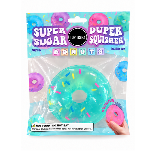 Super Duper Sugar Squisher Toy - Donut by Top Trenz (Verde Agua)