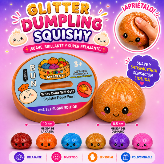 Squishy - Glitter Dumpling Squishy 8.5cm