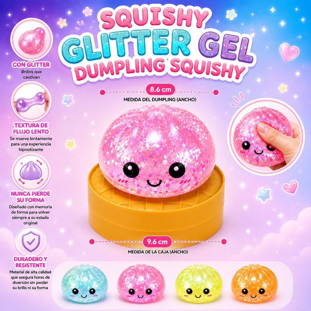 Squishy - Glitter Gel Dumpling Squishy