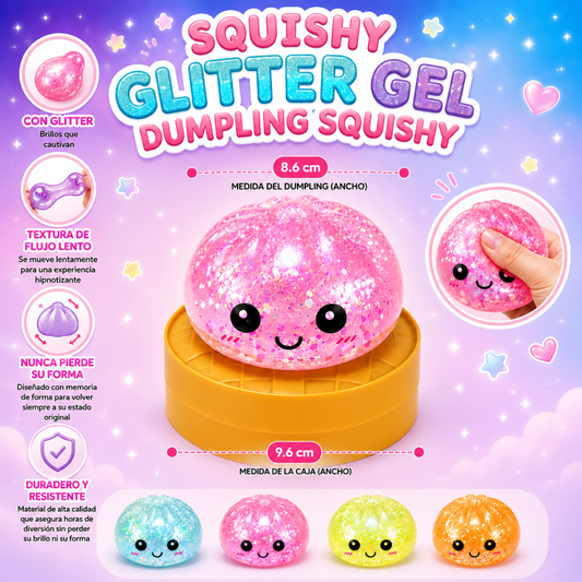 Squishy - Glitter Gel Dumpling Squishy