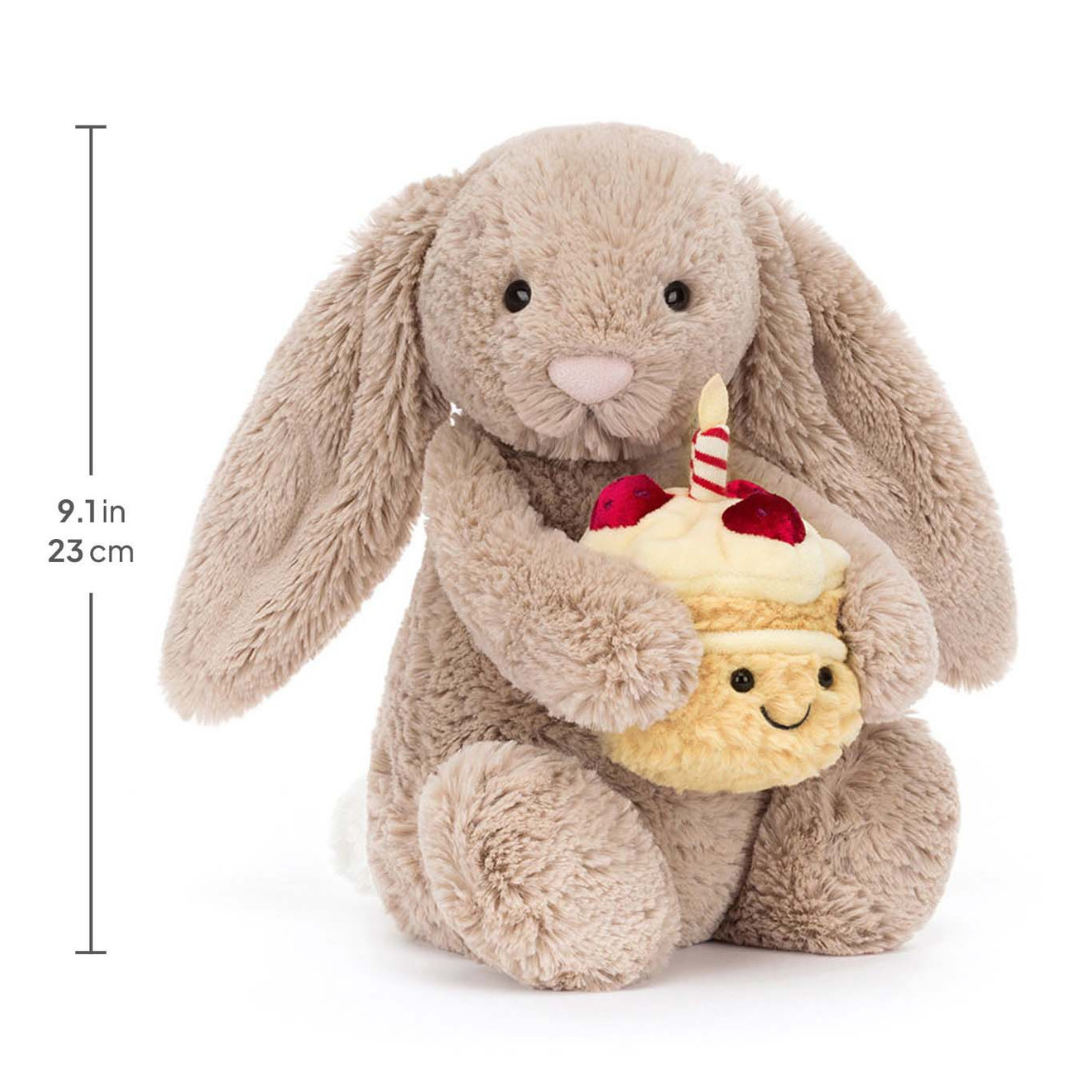 Peluche Jellycat - Bashful Beige Bunny 'Birthday'