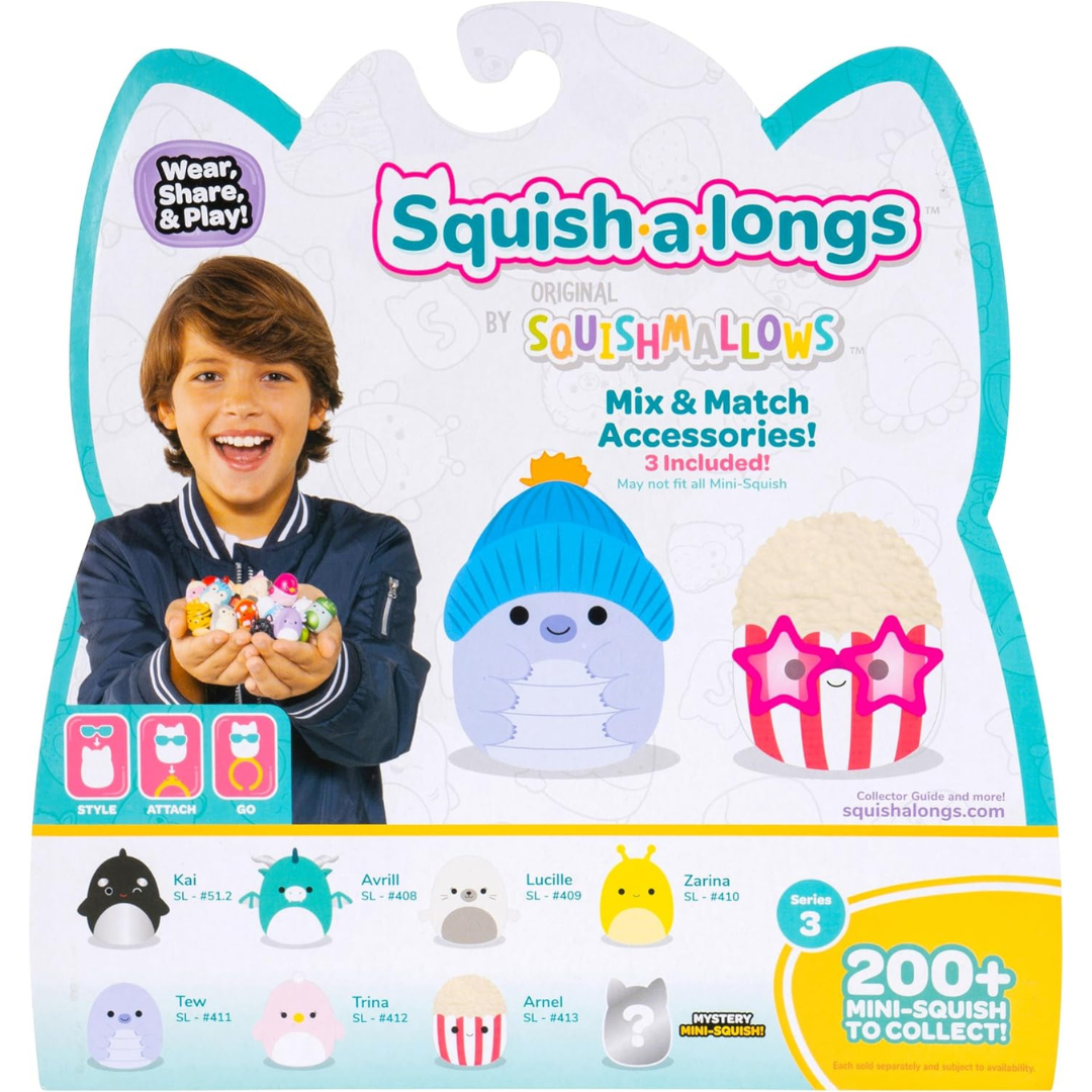 Squishmallows - Squish-a-longs nuevo tamaño de 1 pulgada (Tew & Arnel)