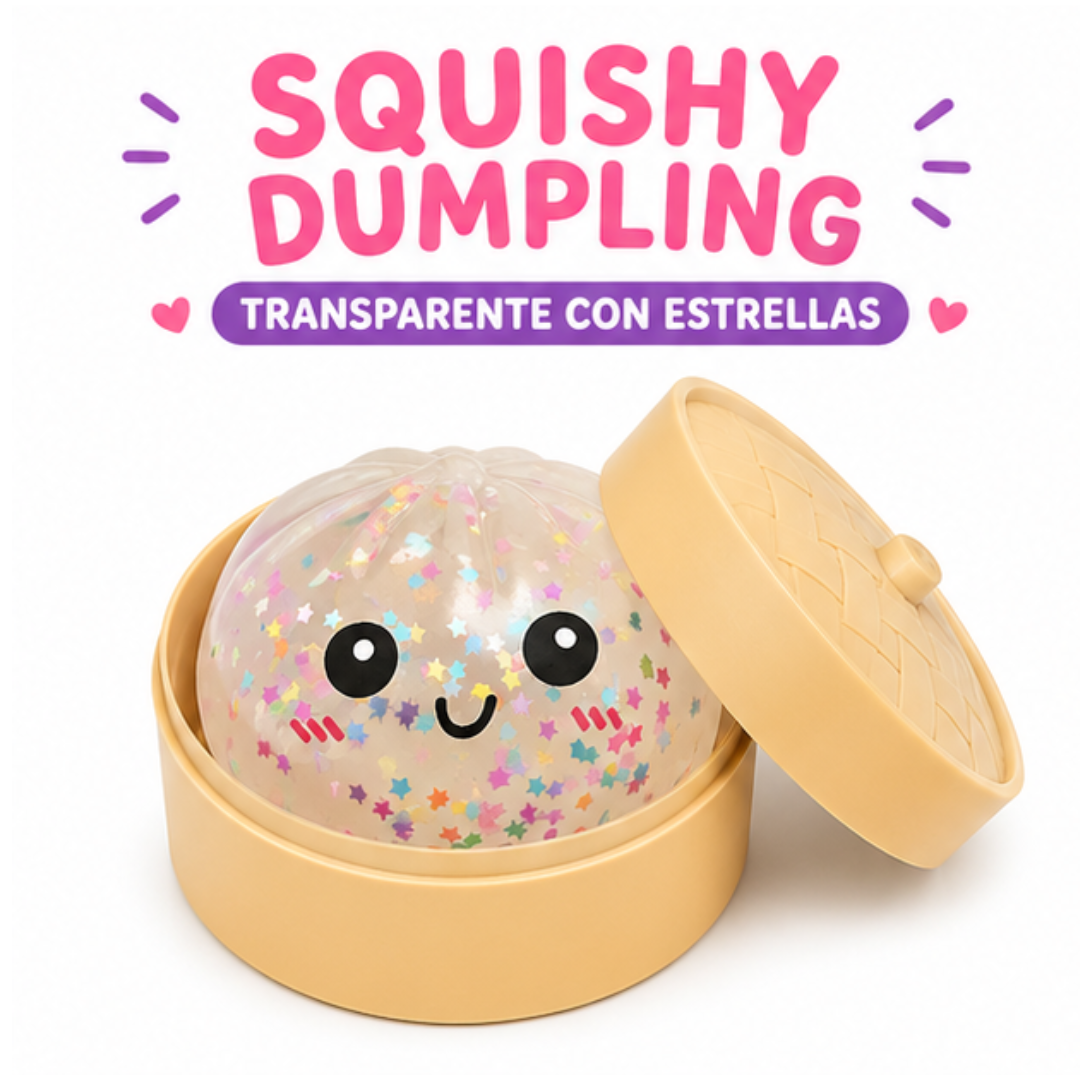 Squishy Dumpling - Transparente con Estrellas