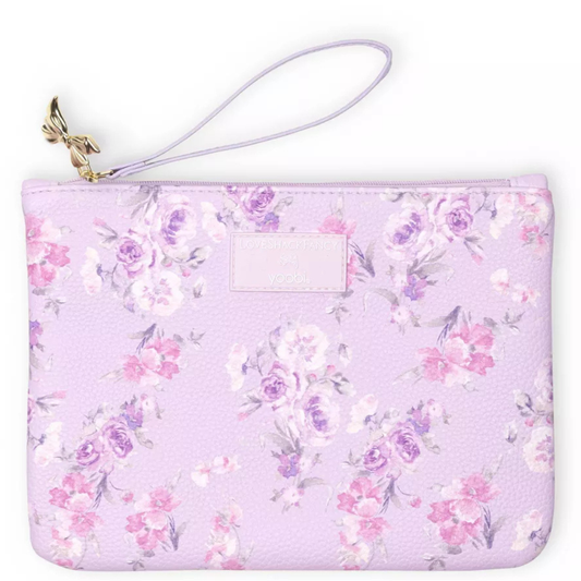 LoveShackFancy x Target - Estuche Plano con Cierre y Correa Happy Thoughts Color Hibiscus