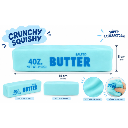 Squishy Crunchu Butter - 14cm Celeste