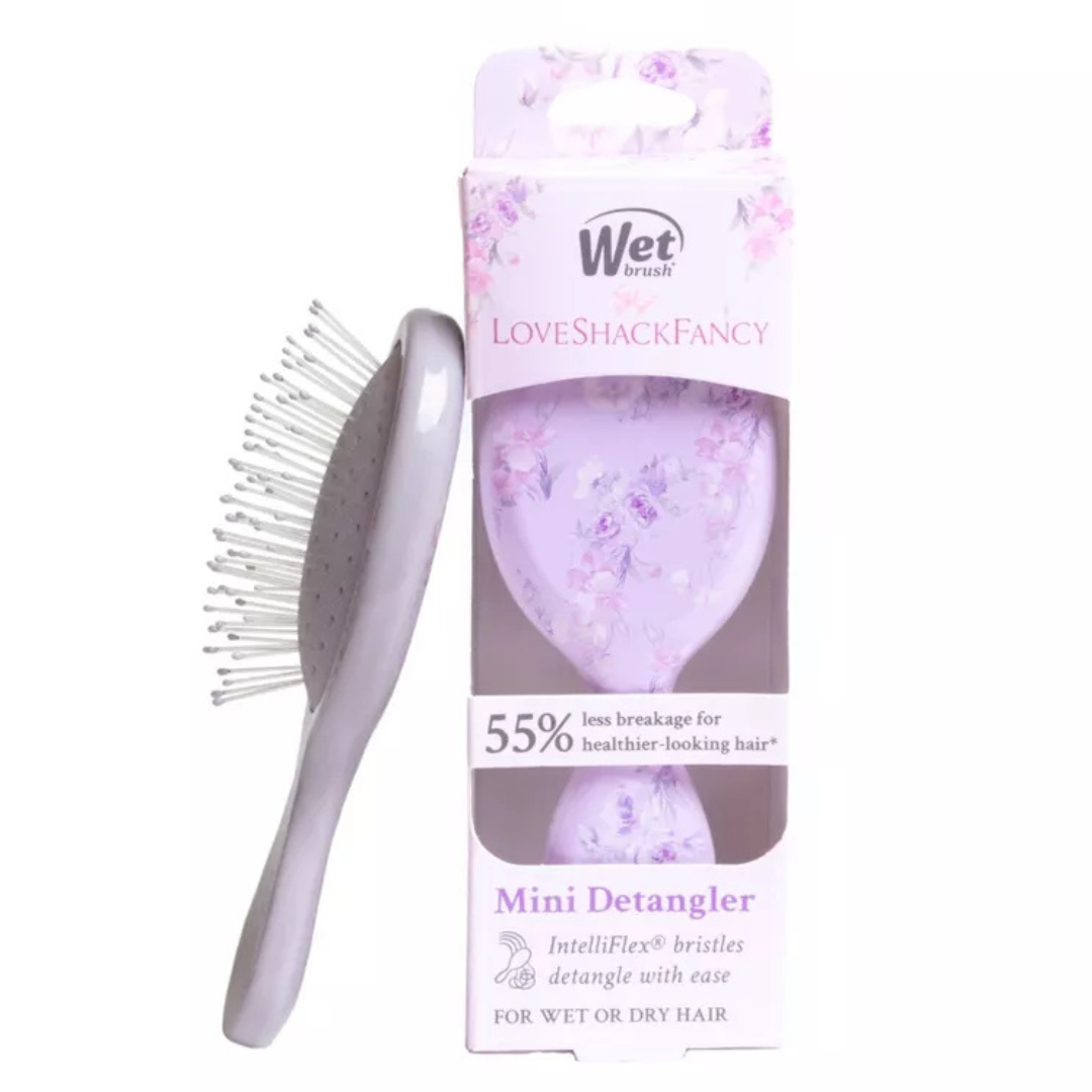 LoveShackFancy x Target - Cepillo Desenredante Mini OG WetBrush Happy Thoughts - Hibiscus