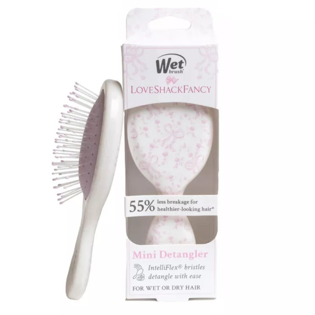 LoveShackFancy x Target - Cepillo Desenredante Mini OG WetBrush Coquette Bow - Chantilly