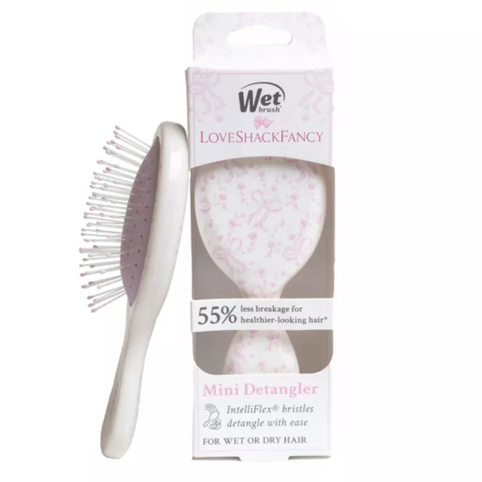LoveShackFancy x Target - Cepillo Desenredante Mini OG WetBrush Coquette Bow - Chantilly