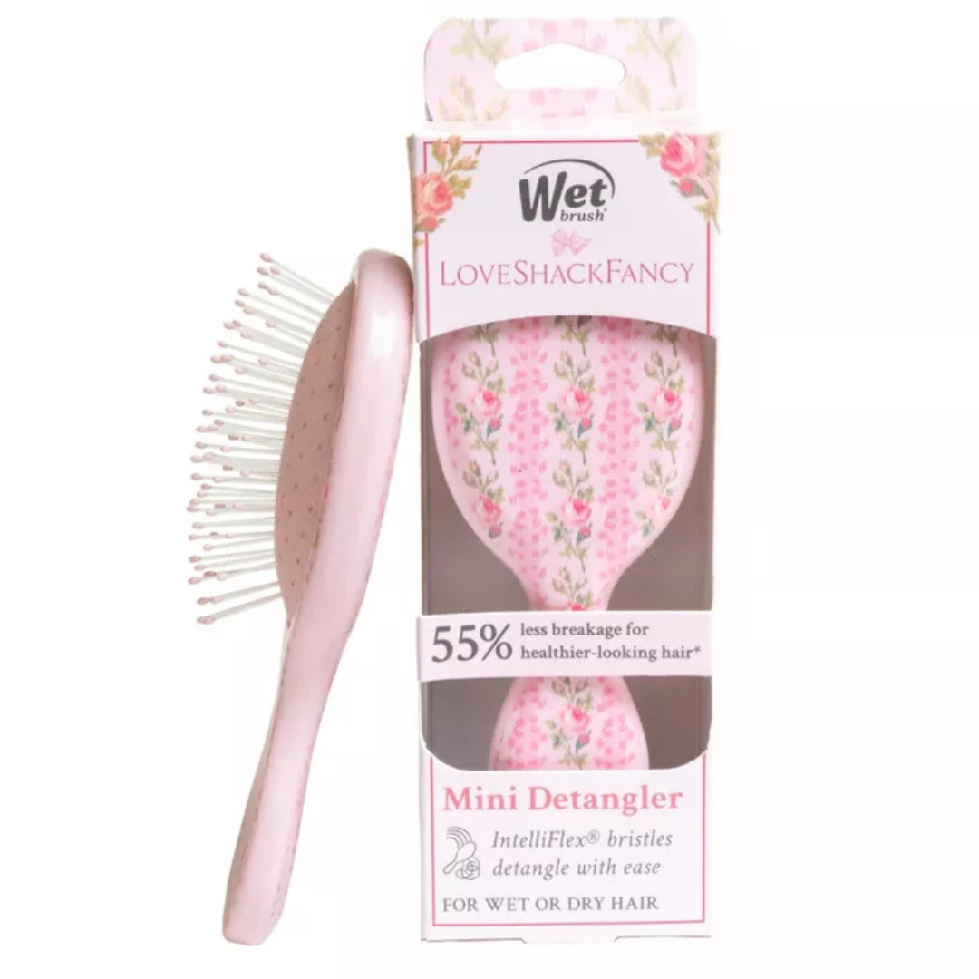 LoveShackFancy x Target - Cepillo Desenredante Mini OG WetBrush Blooming Heirloom - Strawberry Macaroon