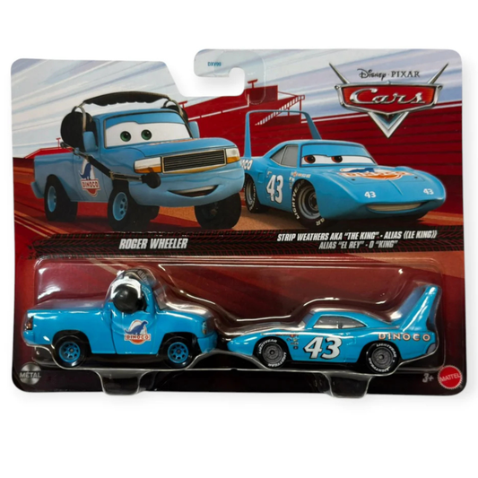 Disney Pixar Cars - Roger Wheeler & Strip Weathers AKA ¨The King¨ Diecast Car 2-Pack