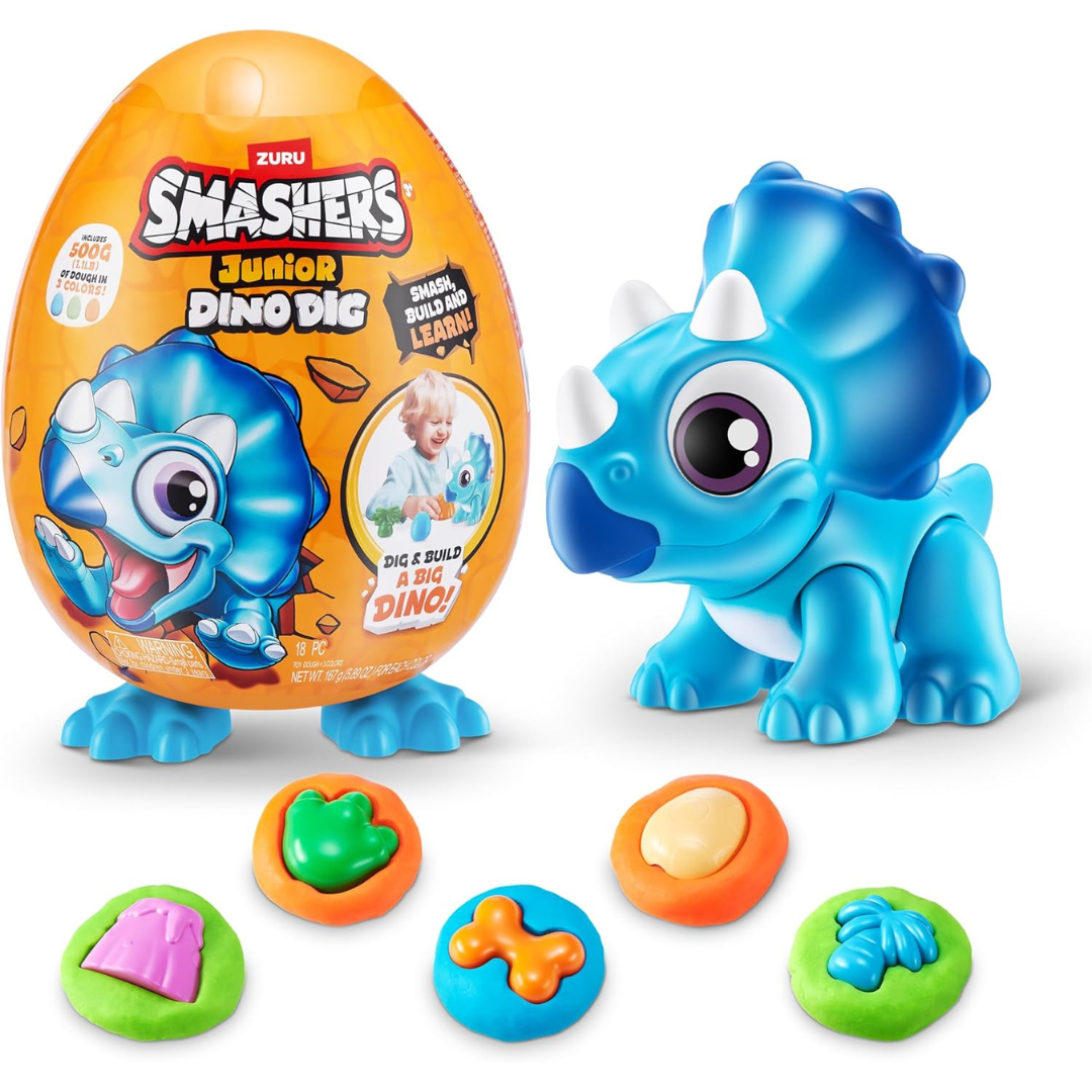 Smashers - Junior Dino Dig Huevo grande (Triceratops)