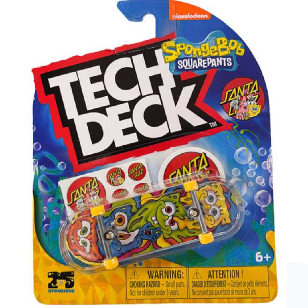 Patineta Tech Deck - Spongebob Squarepants Hand Santa Cruz