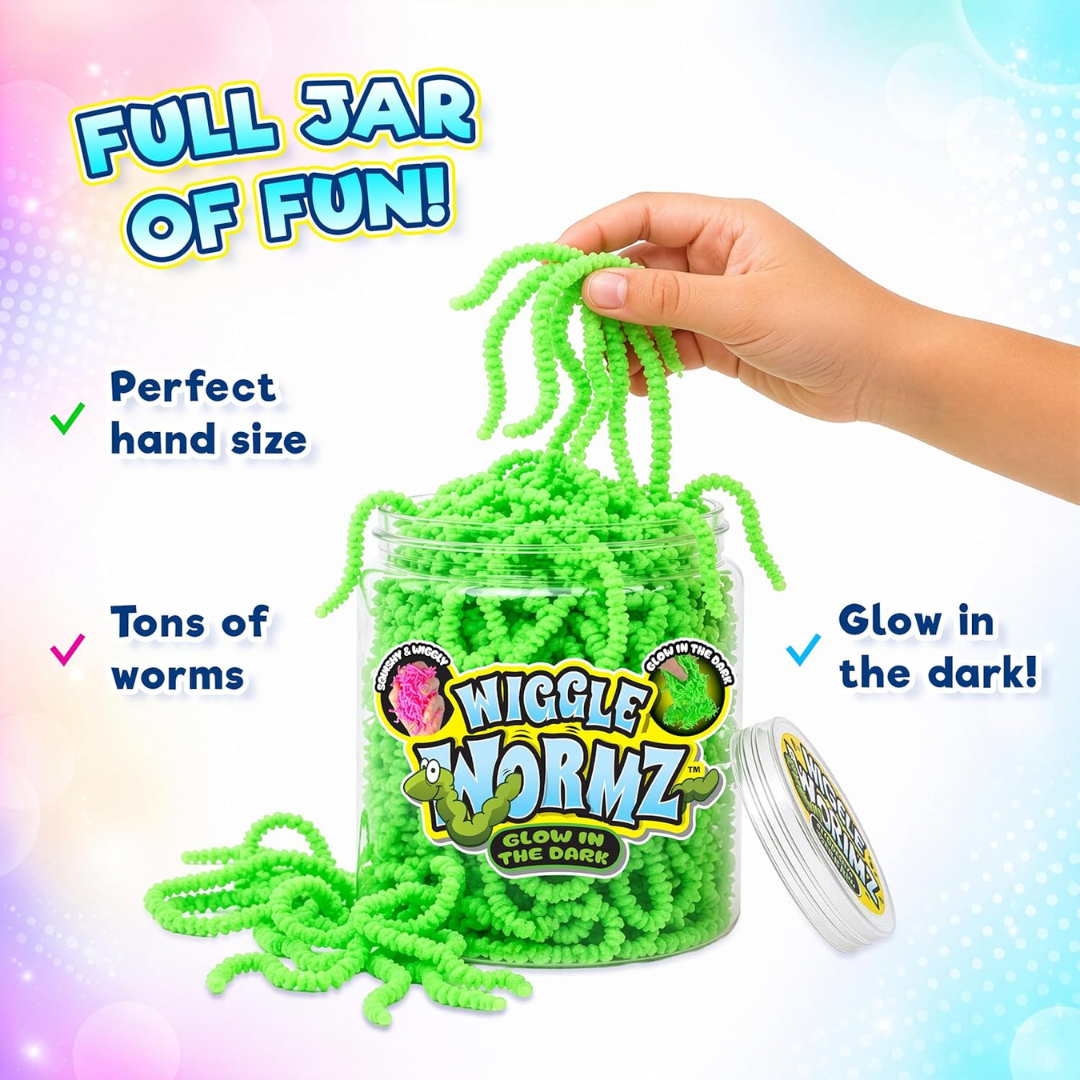 JA-RU Wiggle Wormz - Glow in the Dark (Blue)