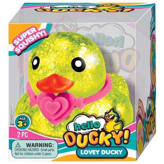 JA-RU Hello Ducky Lovey Duck - Super Squishy Glitter Amarillo