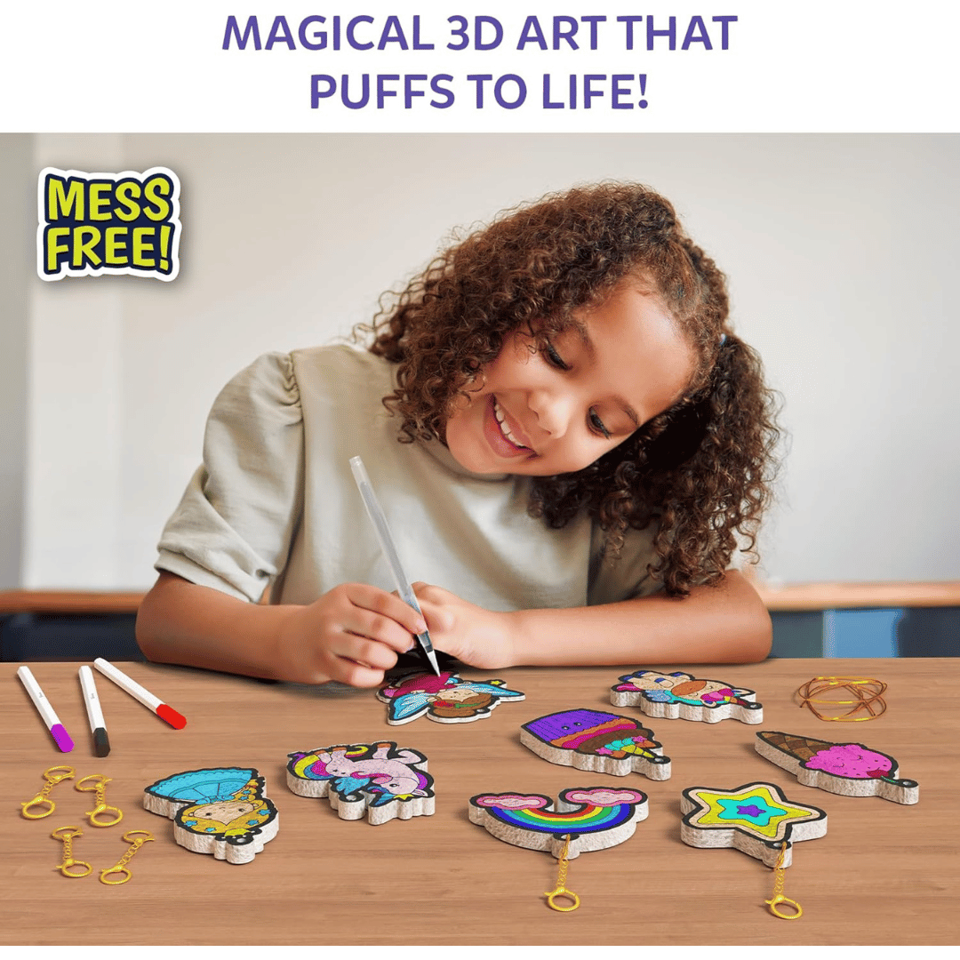 Skillmatics Aqua Puffs - Kit de arte 3D Princesses and Unicorns