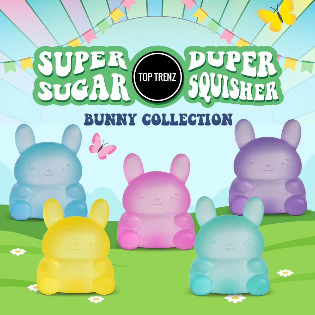 Super Duper Sugar Squisher Toy - Bunny by Top Trenz (Purple Billie Bunny)
