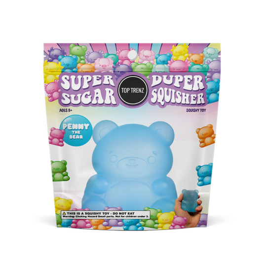 Super Duper Sugar Squisher Toy - Bear by Top Trenz (Blue Penny Bear)