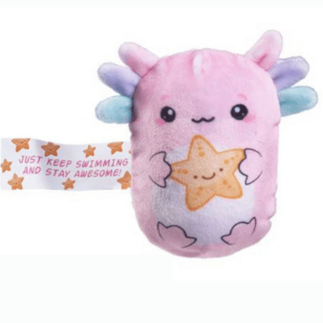 Bubble Stuffed Squishy Friends - Emotional Support Edition (Abby the pink Axolotl)