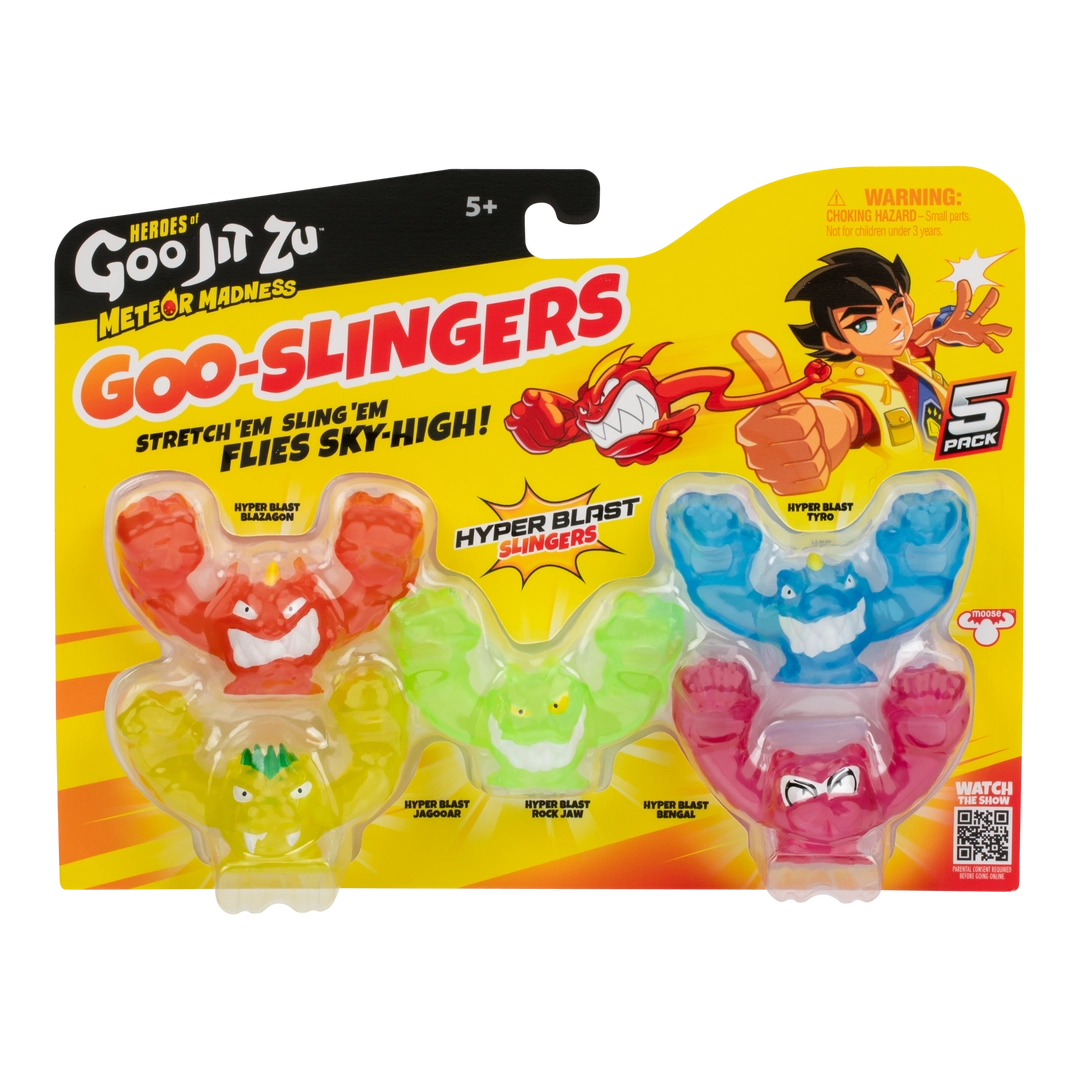 Heroes of Goo Jit Zu - Meteor Madness Hyper Blast Slingers Goo-Slingers 5-Pack