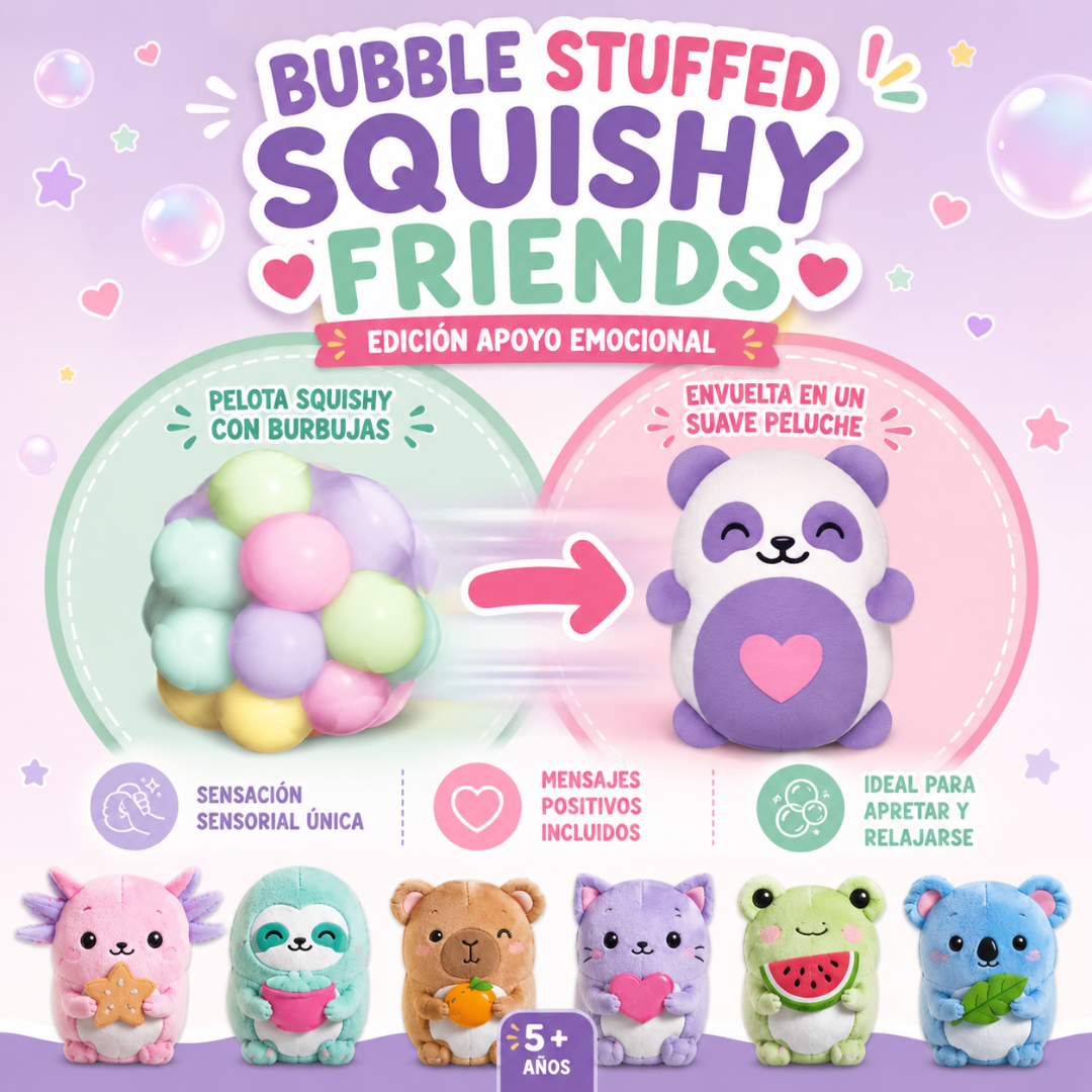 Bubble Stuffed Squishy Friends - Emotional Support Edition (Fiona the Cat)