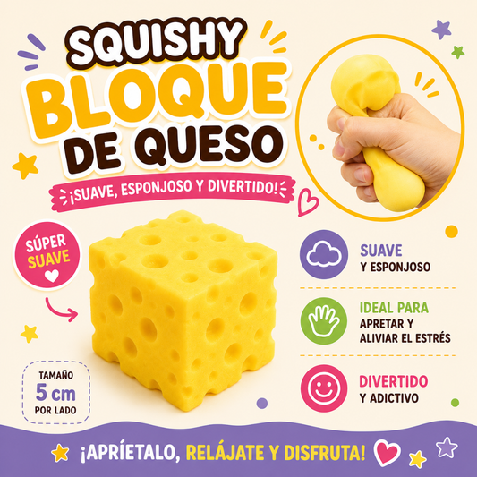 Squishy - Bloque Cuadrado de Queso