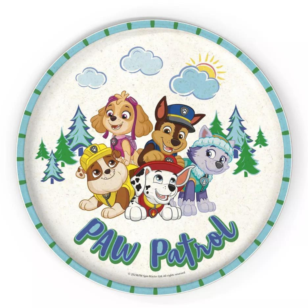 Zak Designs - Paw Patrol Juego de platos de bambú melamina de 8" (2 unidades)