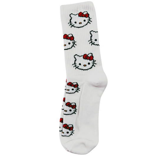 Medias de Algodón - Blancas Hello Kitty Rojo