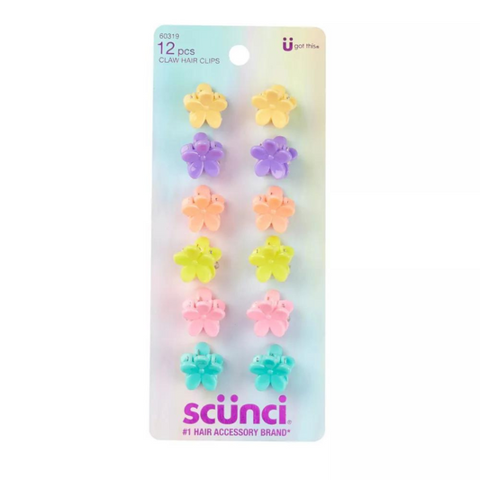 Scunci Kids' Flower Hair Claw Clip - 12 unidades