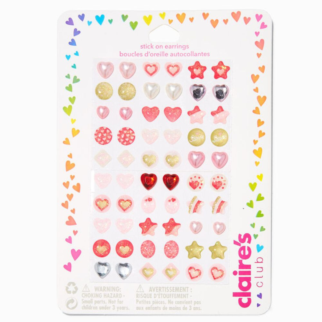 Claire's Club - Hearts Aretes Stick On