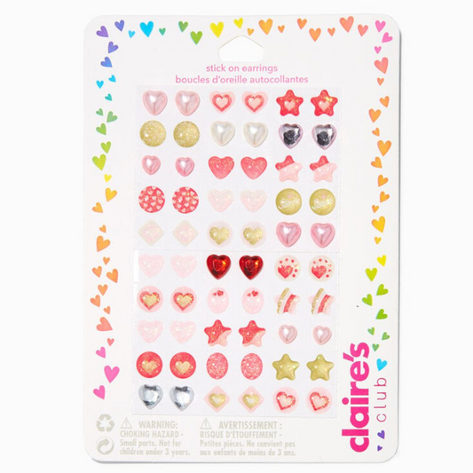 Claire's Club - Hearts Aretes Stick On