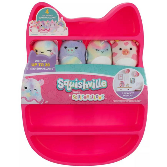 Squishville de Squishmallows Pink Play & Display