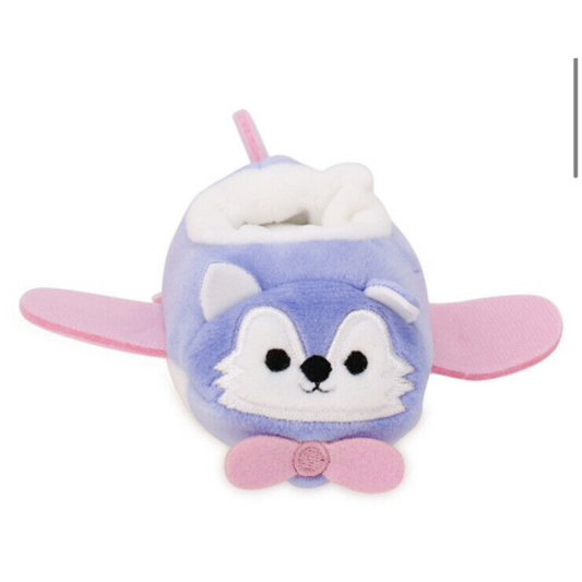 Squishville - Mini Squishmallow Vehículo Pink/Purple Plane with Skirt