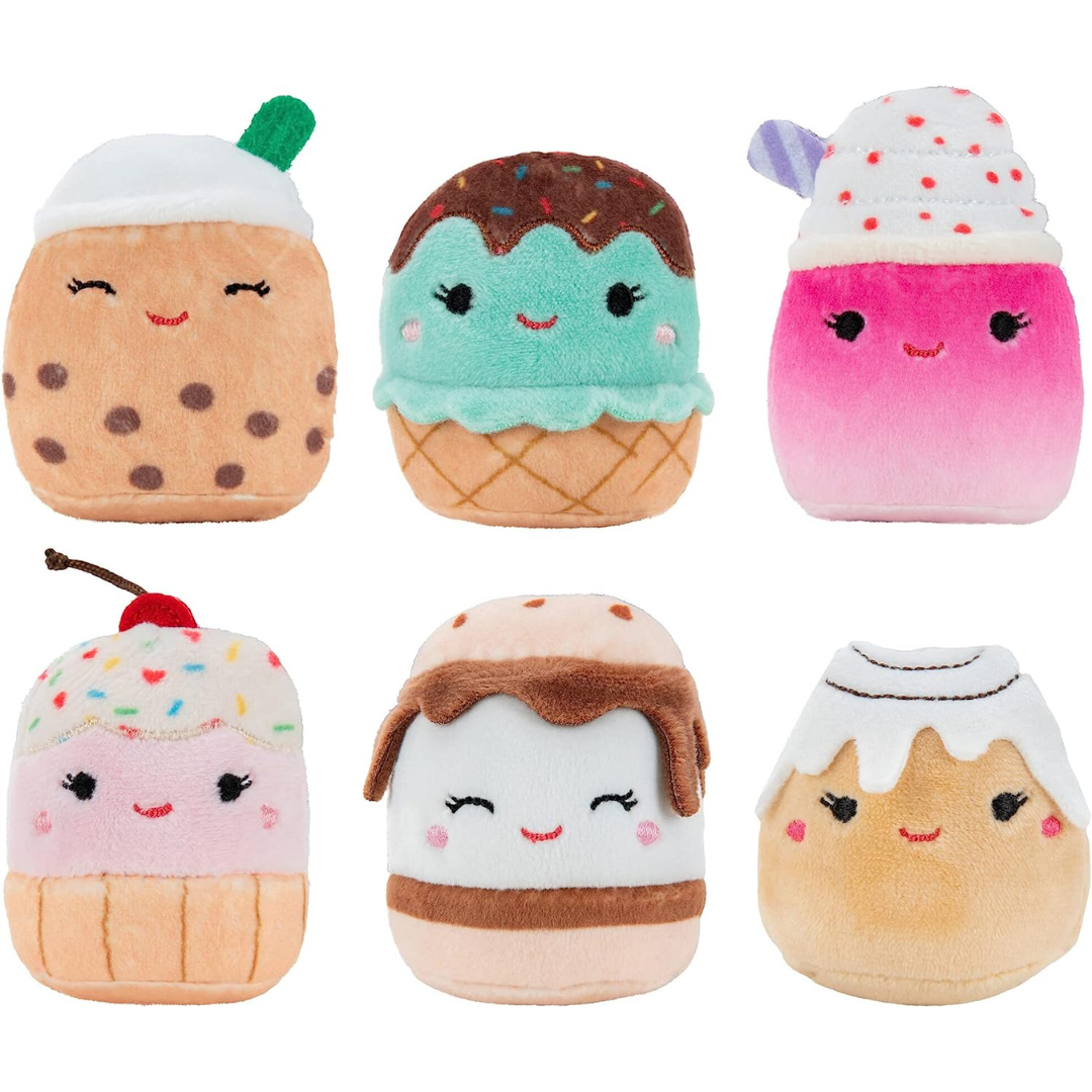 Squishville By Squishmallows Sweet Tooth - Peluche de 2.0 in paquete de 6