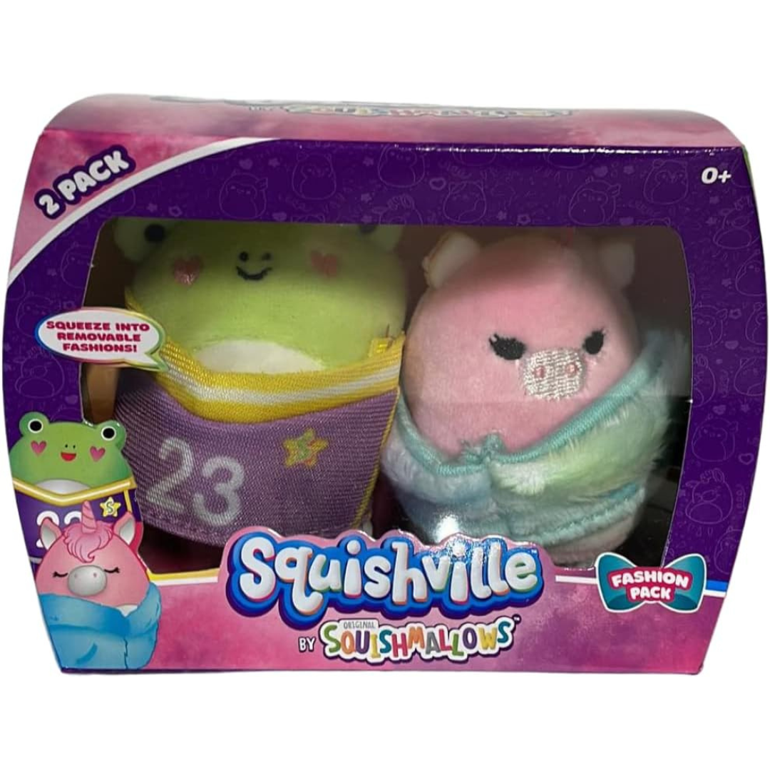 Peluche Squishmallows 2" - Squishville 2 pack Elizabeth & Philippe