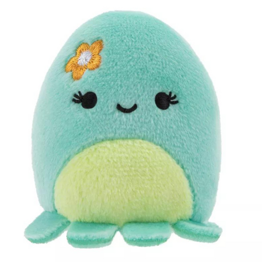 Squishville By Squishmallows 2" - Ophelia the Teal Octopus with Flower