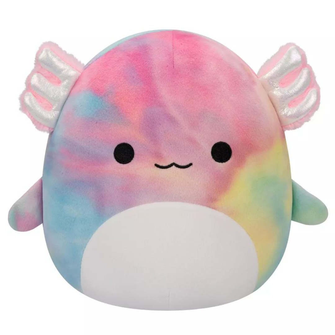 Peluche Squishmallows 11" - Tinley Rainbow Tie-Dye Axolotl