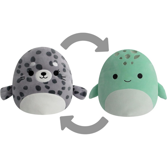 Squishmallows 12" - Flip-a-Mallows Odile the Spotted Seal and Cole the Green Sea Turtle