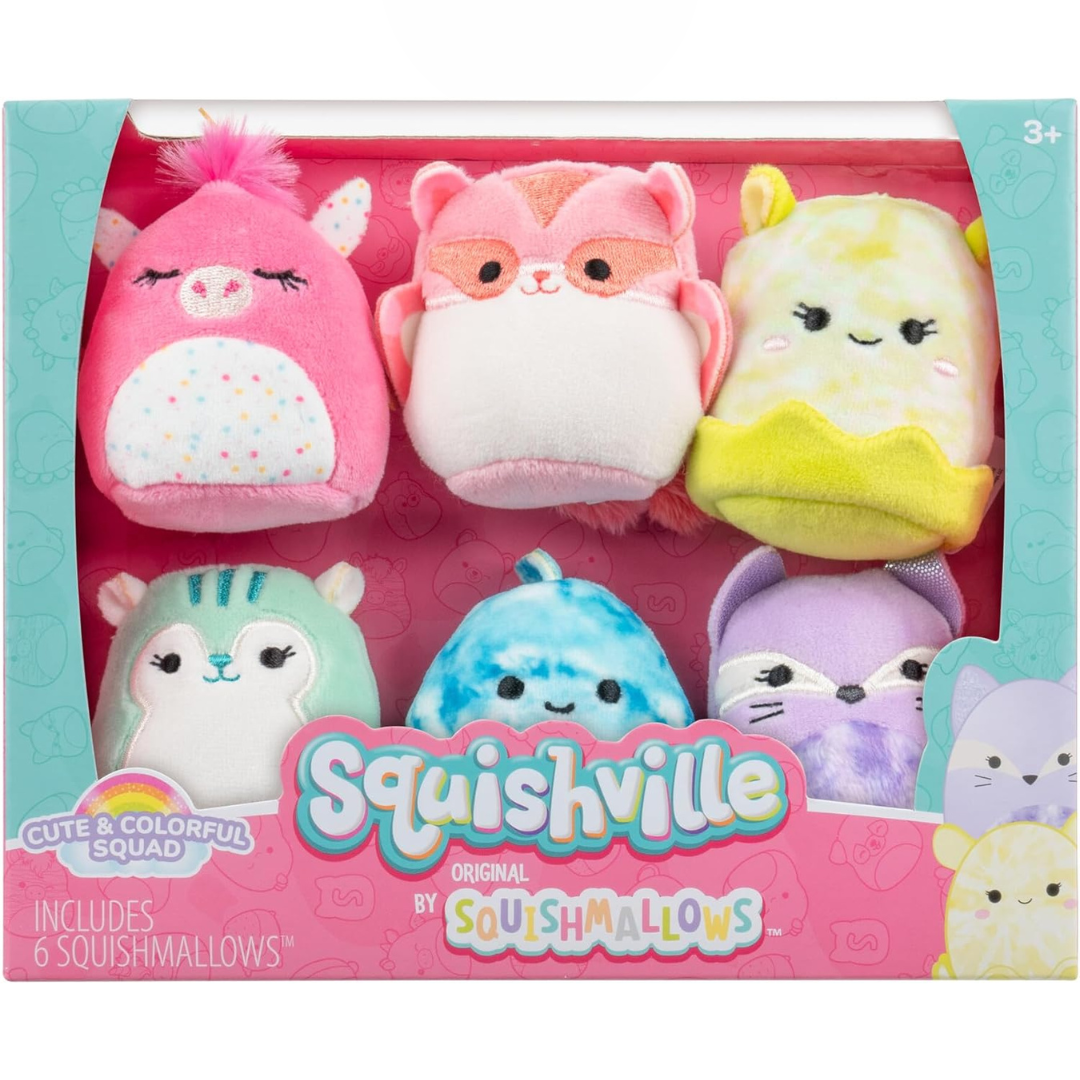 Squishville By Squishmallows Cute & Colorful Squad - Peluche de 2.0 in ...