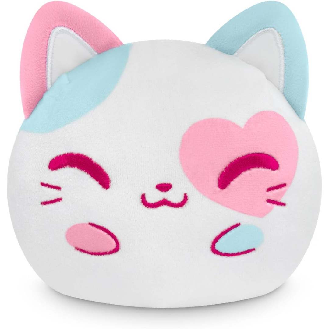 TeeTurtle Peluche Reversible  - 4 Pulgadas Cute Kawaii Pastel Calico Cat