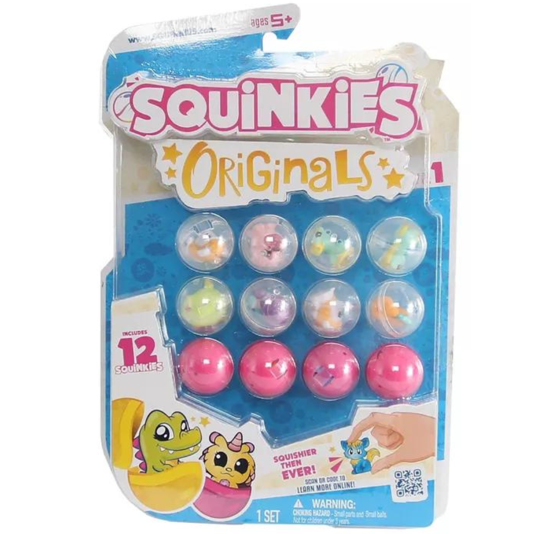 Squinkies Originales - Mini squishies de amigos y animales 12 unidades