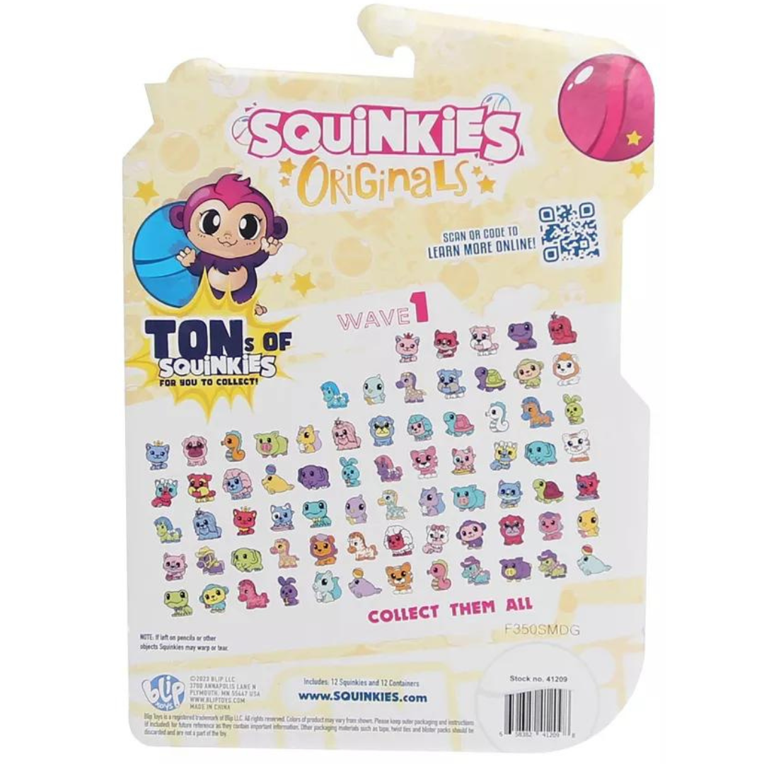 Squinkies Originales - Mini squishies de amigos y animales 12 unidades