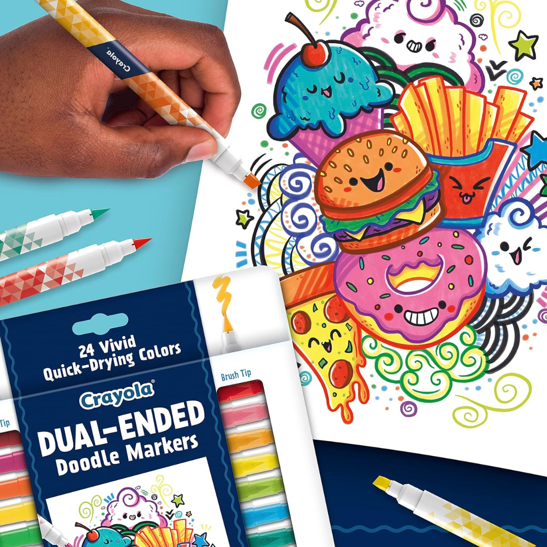 Crayola - 12 Plumones Doodle & Draw de doble punta