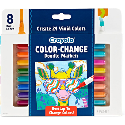 Crayola - 8 Plumones Doodle & Draw que cambian de color