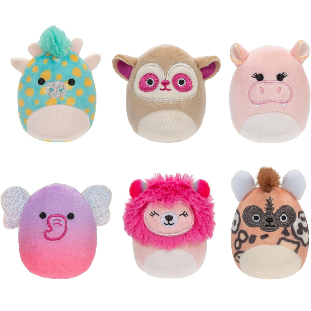 Squishville By Squishmallows Safari Squad - Peluche de 2.0 in paquete de 6