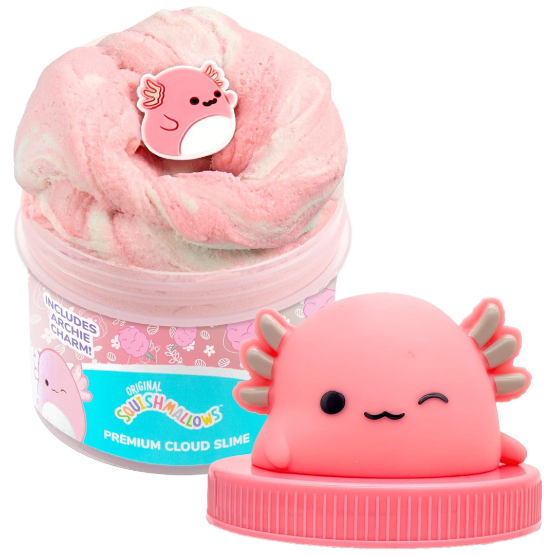 Squishmallows - Slime Archie The Axolotl  de algodón de azúcar