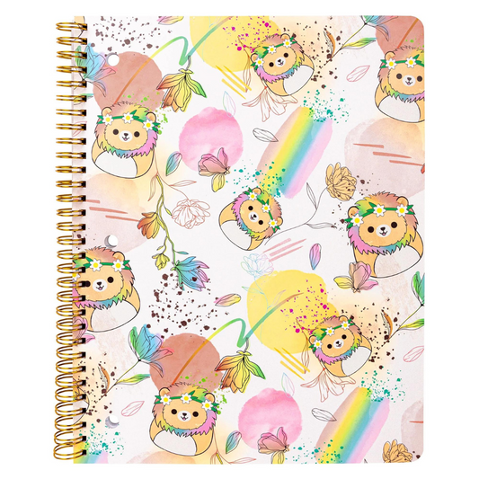 Squishmallows - Cuaderno Leonard The Lion Rainbow 80 Hojas