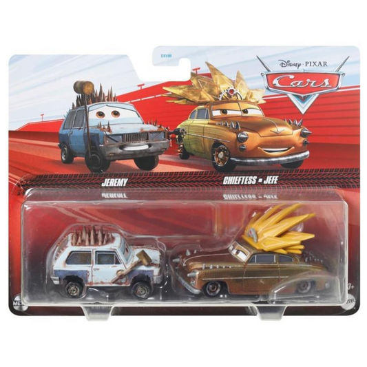 Disney Pixar Cars On The Road - Jeremy y Chieftess Diecast Car 2-Pack