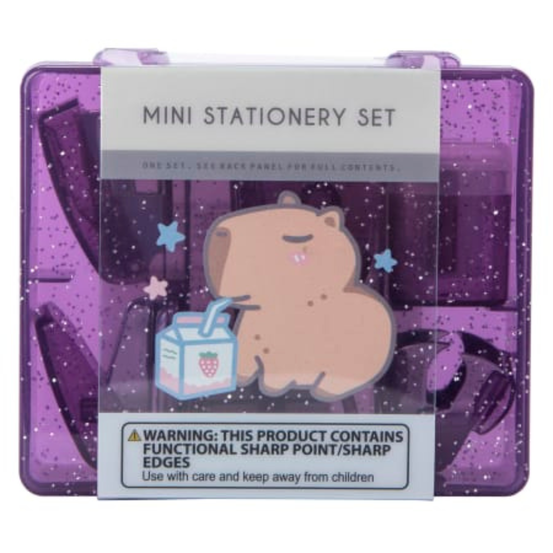 Mini Stationery Set - 9 piezas Capybara